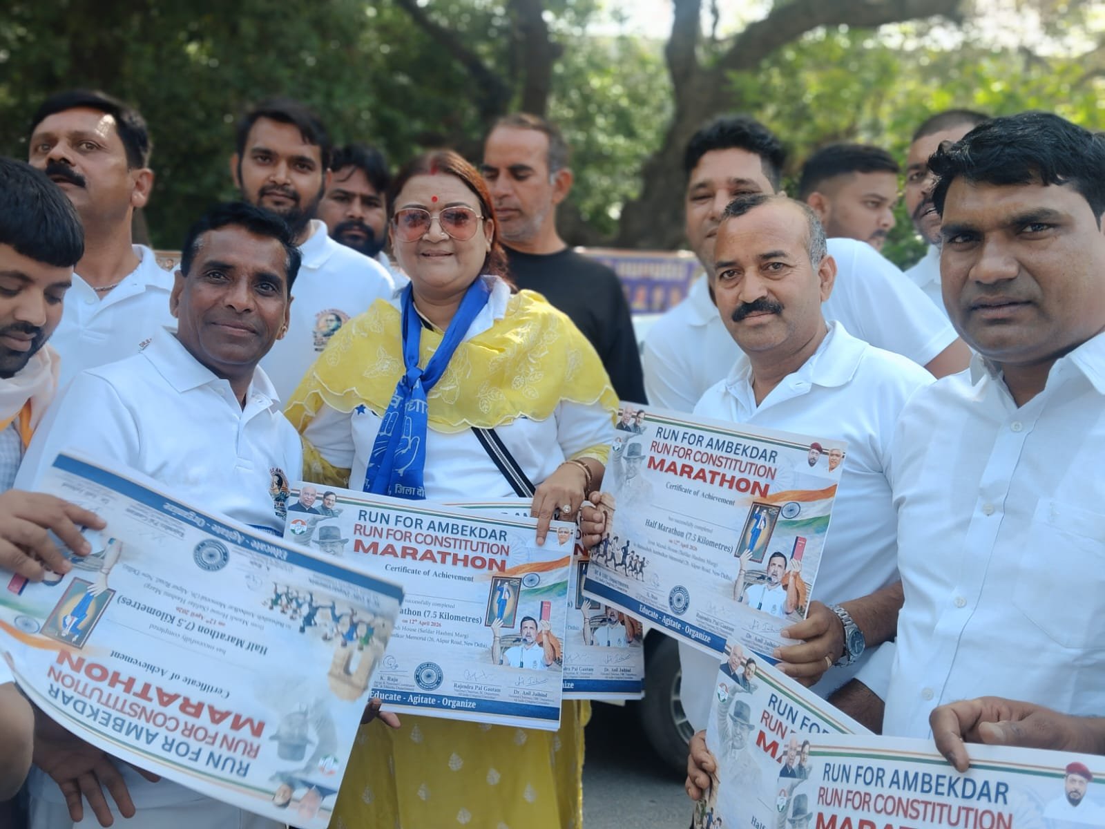 New Delhi: ‘रन फॉर अंबेडकर, रन फॉर संविधान’ मैराथन में शामिल हुए Shyamlal Bairwa